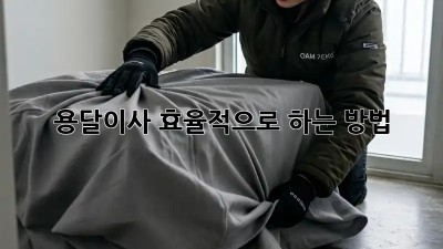 용달이사, 효율적으로 하는 방법!