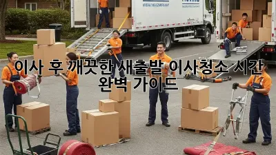 이사 후 깨끗한 새출발! 이사청소 시간 완벽 가이드